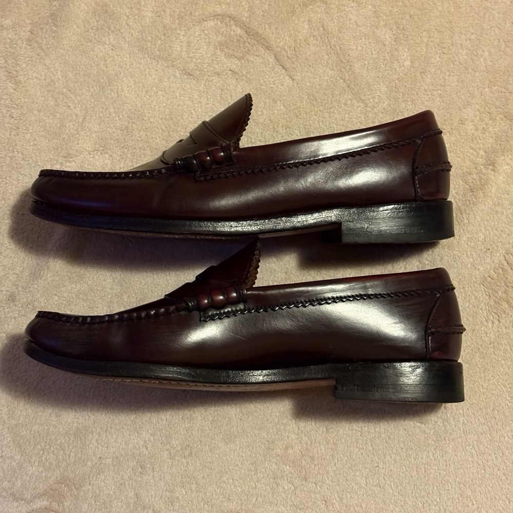 Allen Edmonds Kenwood Burgundy Penny Loafers Size 10E
